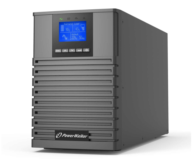 POWERWALKER UPS ON-LINE 1/1 fazy 1000VA ICT IOT PF1 USB/RS-232, 4X IEC C13, C14 EPO, wolnostojący VFI 1000 ICT IOT PF1 - 1108835 - zdjęcie